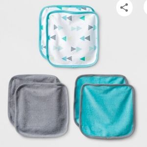 Baby Boys' Geo Bright 6pk Washcloths - Cloud Island -  Turquoise